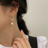 ゴールデンパールループピアス